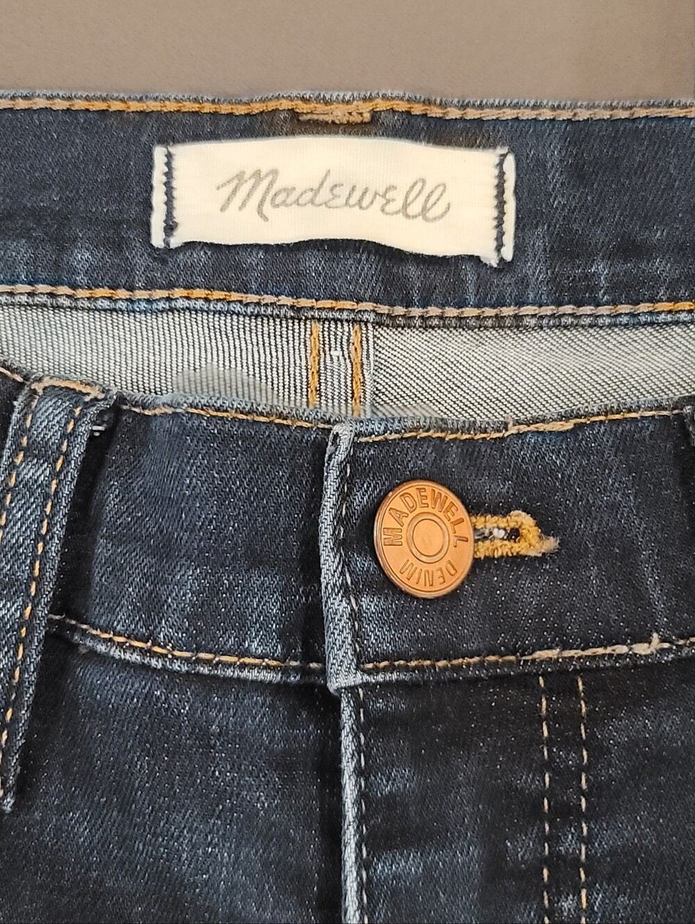 Madewell 10" High Rise Skinny Jeans Size 29 Tall Dark Wash Stretch Denim